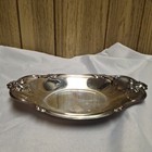 Vintage International Silver Company Plate Oval Floral Embossed Serving Dish 448