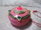Vintage Sailor Moon Crisis Pink gold  jeweled  Compact Light   Sound 1995 Bandai