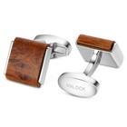 Mens Natural Handmade Rosewood Cufflinks Handcrafted Wooden Square Cuff Links   
