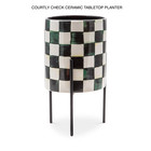 Mackenzie Courtly Check Tabletop Planter Childs Indoor Outdoor Ceramic Nib