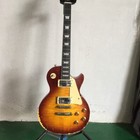Relic Cherry Burst Les Paul Electric Guitar Solid Hpl Fretboard Yellow Pickguard