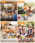 5qt Chafing Dish Buffet Set Of 4 Pack  Food Warmers Chafer Food   Water Pan