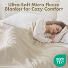 Queen Luxury Cozy Microfleece Blanket Grid Pattern Reversible Soft   Warm  Al   