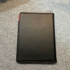 Porsche Black Passport Case Red Stitching Embossed Logo Unused