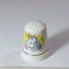 Set Of 6 Vintage Porcelain Thimble Lot Unicorn   Pegasus