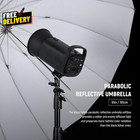 65  165cm Parabolic Reflective Umbrella Photography With White Inner