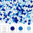 Qumenan 1500pcs Blue Pom Poms Balls Small Winter Pom Poms Bulk For Chanukah C   