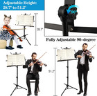 1 2 4 Pack Music Stand 2 In 1 Dual-use Folding Sheet Music Stand Lightweigh   