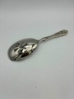 Wallace Rose Point Sterling Silver 925 Pierced Rice Serving Spoon 9 3 8 