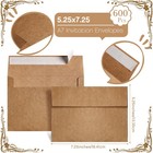 Fainne 600 Brown Kraft Envelopes A7 5 25x7 25 Invitation 120 Gsm Bulk