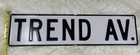 Vintage Trend Av Metal Street Road Sign 24 X 6 Black White Raised Letters