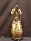 Antique Bronze Art Nouveau Durand Quezal Iridescent Nailsea Glass Table Lamp Wow