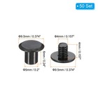 50 Sets Chicago Screws  6mm L Galvanized Iron Chicago Screw Binding Post
