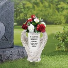 Grave Decorations For Cemetery  Angel Wings Vases With Spikes For Garden Deco   