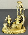Vtg Japanese Celluloid Water Wheel Figurine Showa Era 1950 Asian Okimono Diorama
