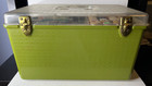Vintage Wilson Wil-hold Green Plastic Sewing Box W  Tray Usa Full Of Supplies