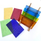Litmind 8 Sheets Transparent Stained Glass Sheets  4x6 Inch Mosaics Glass Pie   