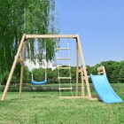 3 In 1 Wooden Playground Swing Set Kids Outdoor Backyard Playset Equipment