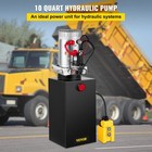 10 Quart Single Acting Hydraulic Pump Dump Trailer Unloading Reservoir Dc 12v
