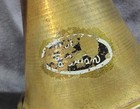 Vintage Brass Bugle With Remnants Of Label Remaining 