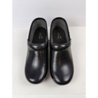 Dansko Professional Black Box Leather Clogs Womens Comfort Slip On Shoes Size 38