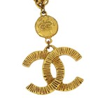 Chanel Gold Cc Chain Pendant Necklace 177115
