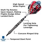 Steel Tip Darts 22 Gram 95  Tungsten Scalloped Grip Aluminum Shafts Case