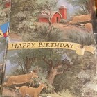 New Lot 3 Pkg American Greetings Vintage Wrapping Paper Gift Wrap Deer Forest