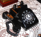Excellent Vintage Western Electric Classic Black Rotary Dial Desk Phone  Works 