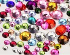 Crystal Flat Back Round Acrylic Rhinestone Gem 3 Mm 4 Mm 5 Mm 6 Mm 7 Mm 8 Mm