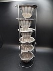 Lot Of 6 Vintage La Bra    jel- Rac    2  X 3  Aluminum Gelatin Jello Molds W stand