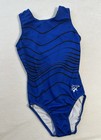 Jordan Chiles Gk Elite Leotard Gymnastics Blue Strike Strappy Back Tank Leo  As