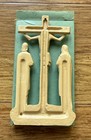 Vtg Wall Hanging Crucifix Jesus On The Cross Virgin Mary Christian Figurine 7 25