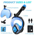 Full Face Snorkel Mask-latest Dry Top Breathing System With Detachable Camera   