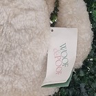 Woof And   Poof Stuffed Plush Cream Ivory Sherpa Teddy Polar Bear Musical Wind