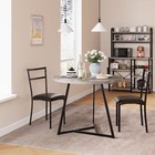 Round Dining Table Set For 2  Kitchen Table With 2 Upholstered Chairs For Small