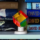 Cmy Color Mixing Cube With Display Stand     2 Inch  50mm  Acrylic Prism Desk Toy