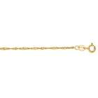 10k Solid Yellow Gold Anklet Singapore Chain 10  1 5mm