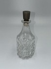 Vintage Antique Glass Crystal Diamond Cut Perfume Decanter