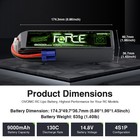 2x Ovonic Force 9000mah 130c 14 8v 4s Lipo Battery Ec5 Plug For 1 8 Rc Car Truck