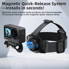 Magnetic Head Strap Mount adjustable Action Camera Head Mount Strap Wearing