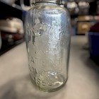 5 Gallon 18  Clear Glass Mason Jar W  Handle Eagle Star Patent Nov 30th 1858