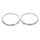 2pcs Drum Hoop Set 10 Hole 14in Alloy Sound Improvement Decorative Drum Hoop