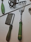 Lot Of 7 Antique Kitchen Tools  Metal With Wooden Handles