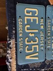 Vintage New Jersey Nj Garden State Car Truck License Plate Lot Of 2 1985