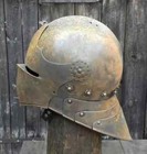 Medieval Knight Sallet Helmet Steel Helmet Functional Old Rust Antique