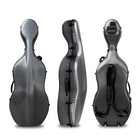 4 4 Black Cello Case Carbon Fiber Strong Light Durable Cello Box With Wheels