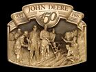 Ue13168  nos  Vintage 1987  john Deere 150 Years  Tractors 24k Gold Plate Buckle