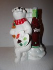 Vintage 2000  Coca Cola Gibson Christmas Holiday Polar Bear Cookie Jar 12 
