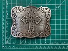 Silver Tone Cross Belt Buckle